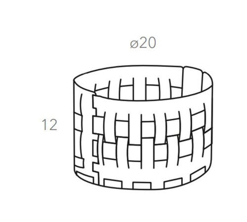 Корзина ADJ Bottega 20x12 см шоколад/капучино 1512.06/04