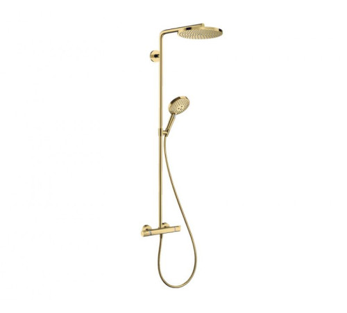 Душевая система Hansgrohe Raindance Select S с термостатом Ø240/120 мм 1/3 режима полированное золото 27633990