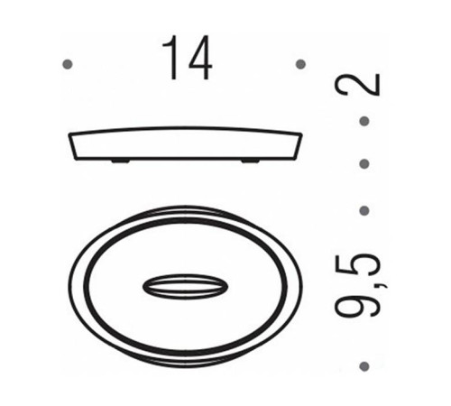 Мыльница металлическая настольная Colombo Design Plus PVD графит матовый W4940.GM