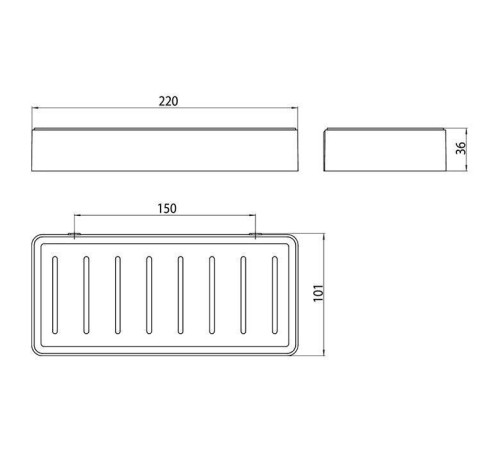 Корзинка для душа emco Loft 220x101x36 мм подвесная черная 0545 133 02
