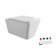 Унитаз подвесной Alice Ceramica Hide Square 55х35 см безободковый с сиденьем микролифт 31210101SET
