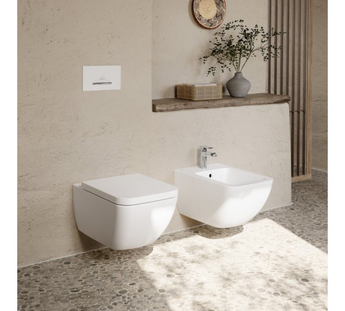 Биде подвесное Villeroy & Boch Subway 2.0 37.5х56х28.5 см CeramicPlus альпийский белый 441100R1