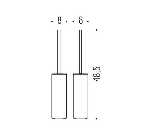 Ершик для туалета напольный Colombo Design Look PVD золото матовое B1606.OM