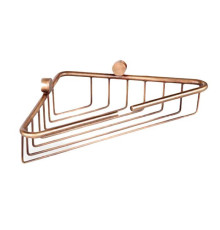 Полка-решетка для ванной угловая TW Bristol 534 подвесная 21x21x5 см золото TWBR534oro