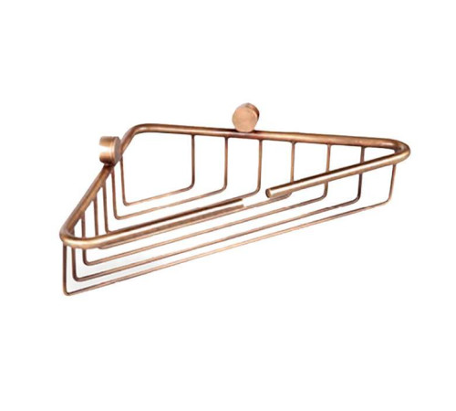 Полка-решетка для ванной угловая TW Bristol 534 подвесная 21x21x5 см золото TWBR534oro
