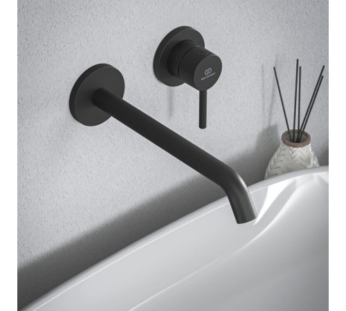 Смеситель для раковины Ideal Standard Ceraline Nuovo встраиваемый излив 22 см черный матовый BD848XG