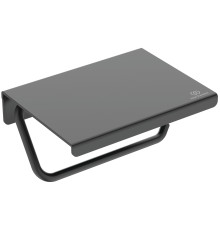 Держатель для туалетной бумаги Ideal Standard ALU+ с крышкой черный шелк BD592XG
