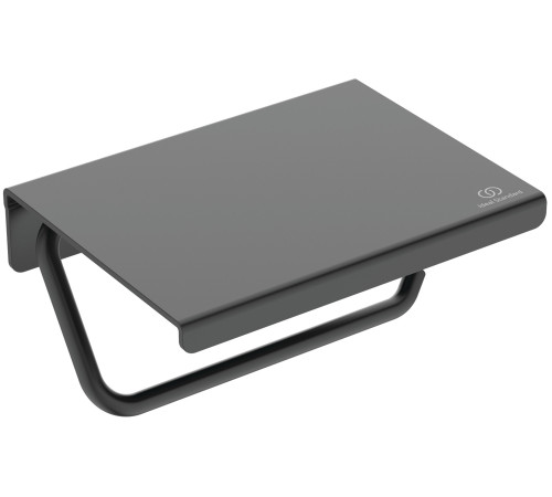 Держатель для туалетной бумаги Ideal Standard ALU+ с крышкой черный шелк BD592XG