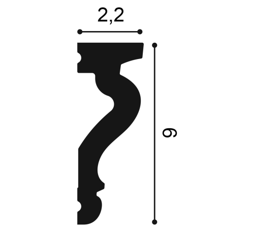 Молдинг Orac Decor New Classics гибкий DX174F