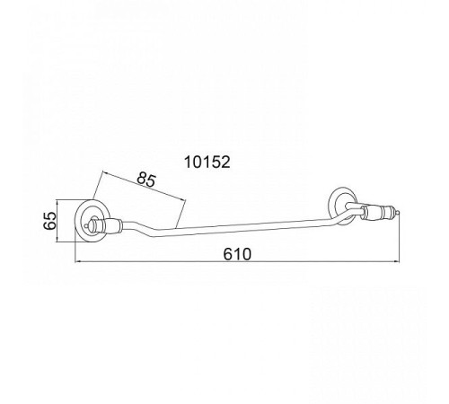 Полотенцедержатель Boheme Palazzo подвесной золото 10102