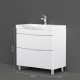 Тумба под раковину напольная AM.PM Like 80 см 2 ящика белый глянец M80FSX0802WG