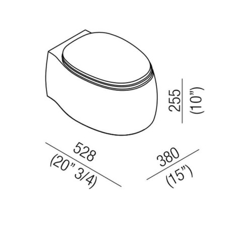 Унитаз подвесной Agape Pear 2 38х52.8х25.5 см сиденье микролифт матовый белый ACER0897WZP