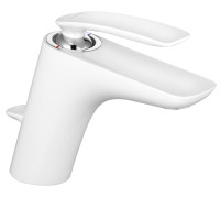 Смеситель для раковины Kludi Balance 100 мм со сливным гарнитуром белый 520239175