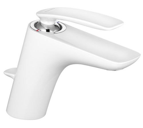 Смеситель для раковины Kludi Balance 100 мм со сливным гарнитуром белый 520239175