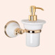 Дозатор для жидкого мыла подвесной Tivoli World Harmony 108 керамический белый золото TWHA108bi/oro