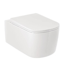 Унитаз подвесной безободковый с сиденьем Kludi RESA S белый 27WCSET43