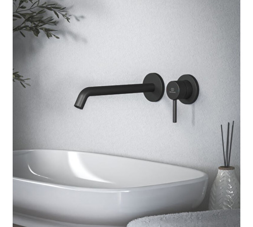 Смеситель для раковины Ideal Standard Ceraline Nuovo встраиваемый излив 22 см черный матовый BD848XG