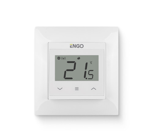 Термостат ENGO Controls E55 комнатный встраиваемый программируемый WiFi белый E55-W