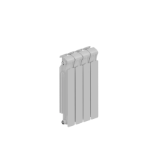 Радиатор биметаллический RIFAR MONOLIT 500 4 секции боковое подключение RAL 9016 MN-500-04