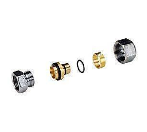 Фитинг прямой Giacomini R187 16x2 мм - 3/4 дюйма ВР латунь хромированная R187FX082