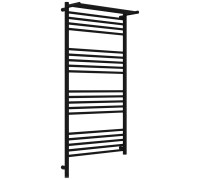 Полотенцесушитель электрический Сунержа Богема 3.1 с 1 полкой 600х1200 мм левый черный матовый 31-6006-1260