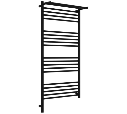 Полотенцесушитель электрический Сунержа Богема 3.1 с 1 полкой 600х1200 мм левый черный матовый 31-6006-1260