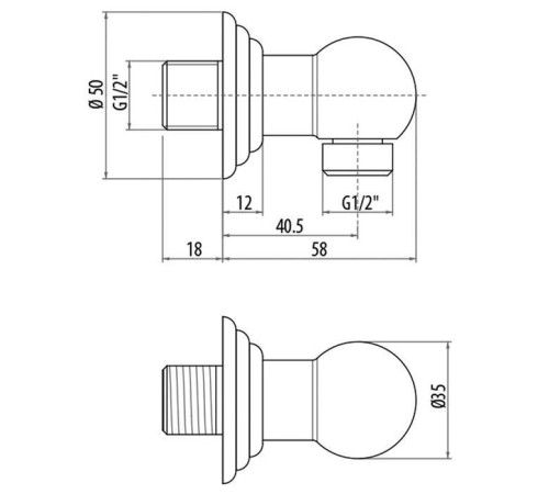 Шланговое подсоединение Gattoni PD 1/2 золото PRARE11DO