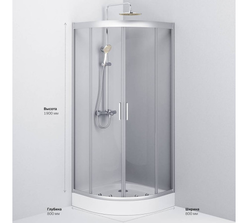 Душевой уголок AM.PM Gem 80x80 см без поддона W90G-401-080WT