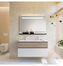 Комплект мебели Burgbad Fiumo 122х49х61 см 2 отв. Eiche/Белый SFXO122F3956FOT45G0200C0001