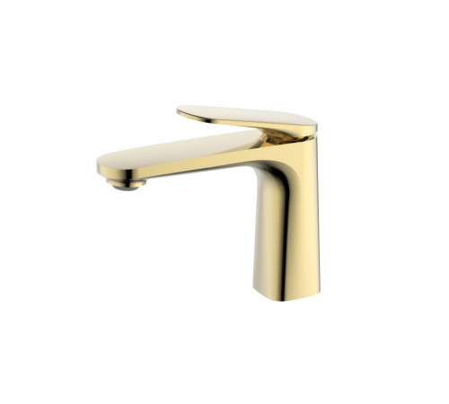 Смеситель для раковины Aquanet Imola без донного клапана матовое золото AQM6710BG