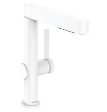 Смеситель для раковины hansgrohe Finoris 230 однорычажный с вытяжным душем 2jet матовый белый 76063700