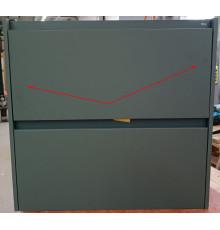 Тумба под раковину подвесная Roca Ona 585x450x565 мм 2 ящика зеленый матовый A857613513