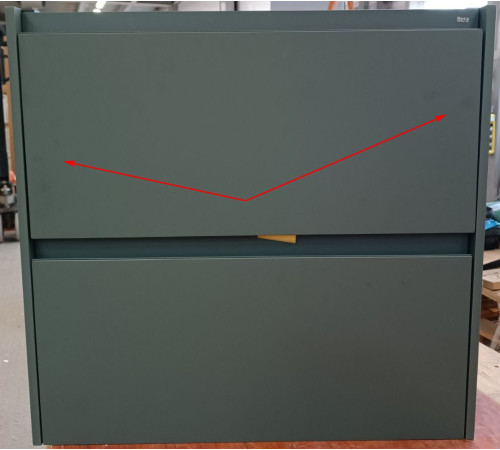 Тумба под раковину подвесная Roca Ona 585x450x565 мм 2 ящика зеленый матовый A857613513