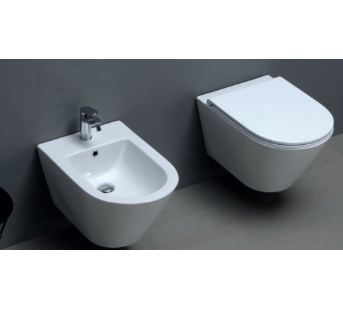 Унитаз подвесной Azzurra Forma безободковый 54х37х34 см белый FOR1800/F bi/cr FMVKSPE00000BI