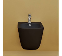 Биде подвесное Kerasan Tribeca 54х35 см с креплением WB9N черный матовый 512531