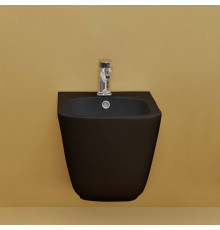 Биде подвесное Kerasan Tribeca 54х35 см с креплением WB9N черный матовый 512531