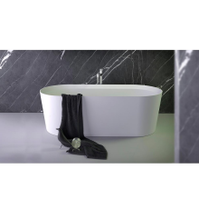 Ванна из искусственного камня отдельностоящая Knief Pearl 1720х800х500 мм белый матовый 060005201