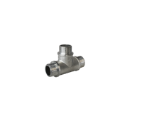 Тройник равнопроходной Metalit TIN PLATED 1/2 ННН никелированная латунь EBF0612T