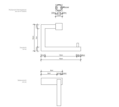 Держатель туалетной бумаги Decor Walther Corner TPH3 подвесной хром 0561500