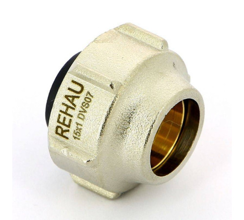 Соединитель для радиаторов обжимной Rehau 15 мм х 3/4 240601-003