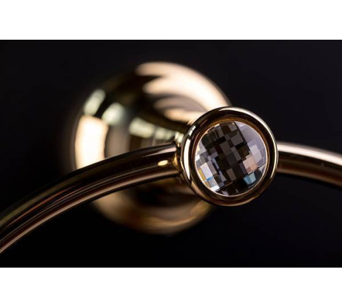 Полотенцедержатель округлый подвесной Boheme Chiaro золото 10505