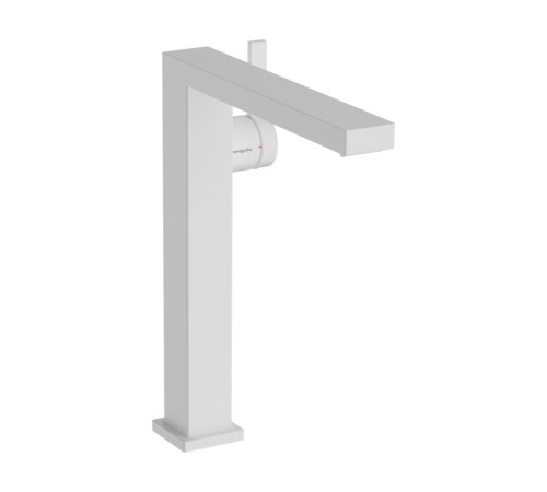Смеситель для раковины Hansgrohe Tecturis E 240 Fine CoolStart с клапаном push-open матовый белый 73070700
