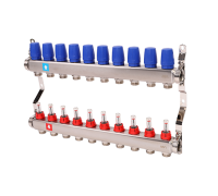 Коллекторная группа Hogert Premium 1 x 3/4 EK 10 выходов с расходомерами HOGMS51006