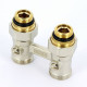 Узел нижнего подключения REHAU прямой с шаровыми кранами 1/2 x 3/4 EK 240727