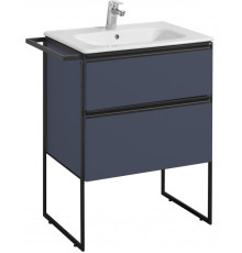 Тумба под раковину Roca Domi 600 мм 2 ящика синий матовый ZRU9307867