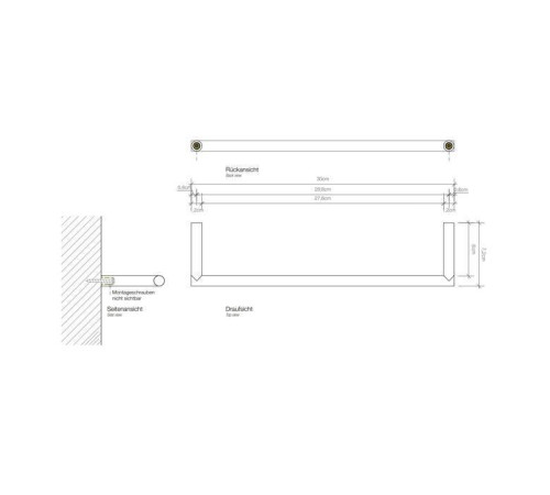 Полотенцедержатель Decor Walther Mikado HTE30 30 см хром 0520700