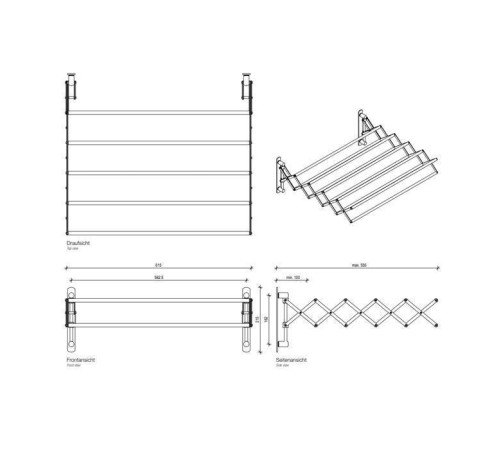 Полотенцедержатель раскладной Decor Walther DW 700 подвесной 61.5 см хром 0703400