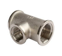Тройник никелированный Tiemme 1 x 1/2 x 1 с внутренней резьбой 1500180