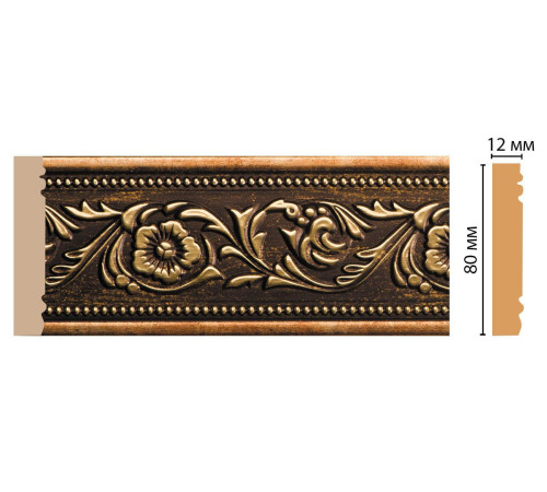Молдинг DECOMASTER 150-57 ДМ 80х12х2400 мм 150-57 ДМ