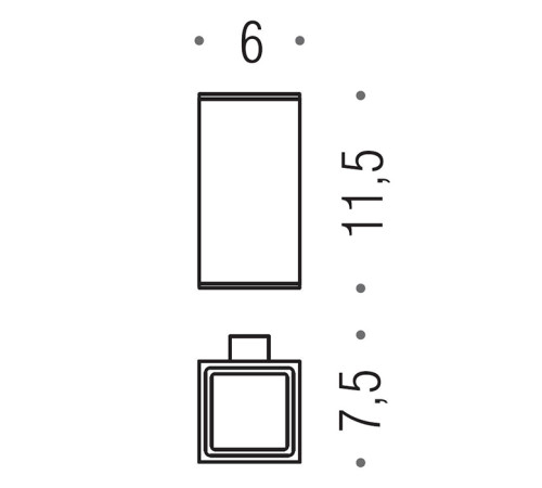 Стакан подвесной Colombo Design MiniQ хром B5002.CR